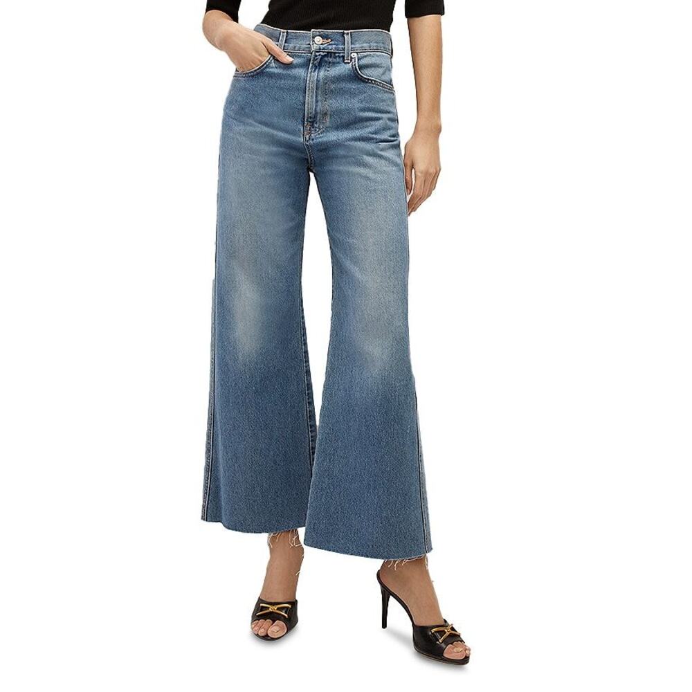 Veronica Beard Light Blue Wide Leg Flare Jeans